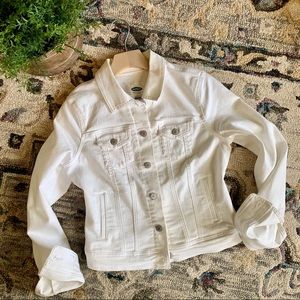 Old Navy white denim jacket